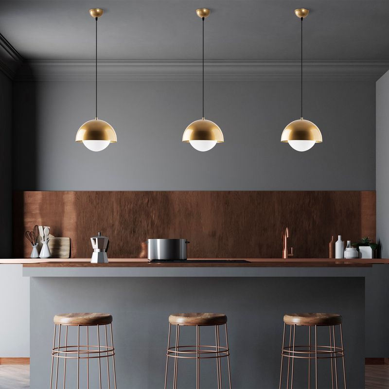 Casa si Gradina - Corpuri si surse de iluminat - Lustre si pendule - Lustra, Opviq, metal, auriu, 30x30x108 cm - Infinity.ro