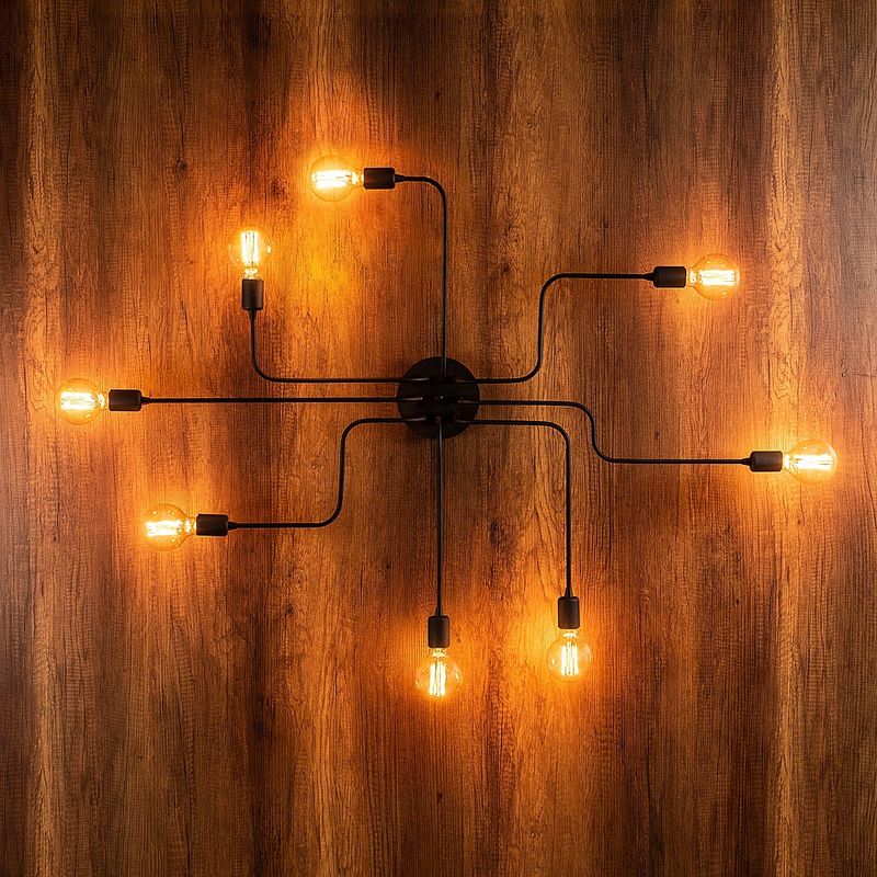 Casa si Gradina - Corpuri si surse de iluminat - Lustre si pendule - Candelabru, Opviq, metal, negru, diametru 140 cm, inaltime 15 cm - Infinity.ro