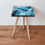 Casa si Gradina - Mobilier - Mese si birouri - Mese living - Masuta laterala, Hanah Home, mdf, albastru marin, 35x35x42 cm, 481LNA1756 - Infinity.ro