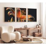 Casa si Gradina - Decoratiuni - Tablouri - Tablou decorativ inramat, Wallxpert, mdf si lemn masiv, multicolor, 35x50 cm, set 3 piese - Infinity.ro
