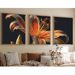 Casa si Gradina - Decoratiuni - Tablouri - Tablou decorativ inramat, Wallxpert, mdf si lemn masiv, multicolor, 35x50 cm, set 3 piese - Infinity.ro