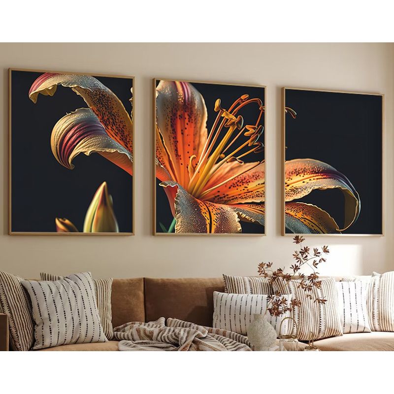 Casa si Gradina - Decoratiuni - Tablouri - Tablou decorativ inramat, Wallxpert, mdf si lemn masiv, multicolor, 35x50 cm, set 3 piese - Infinity.ro