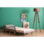Casa si Gradina - Mobilier - Canapele si coltare - Canapele - Canapea extensibila, Hanah Home, metal, gri deschis, 180x80 cm - Infinity.ro