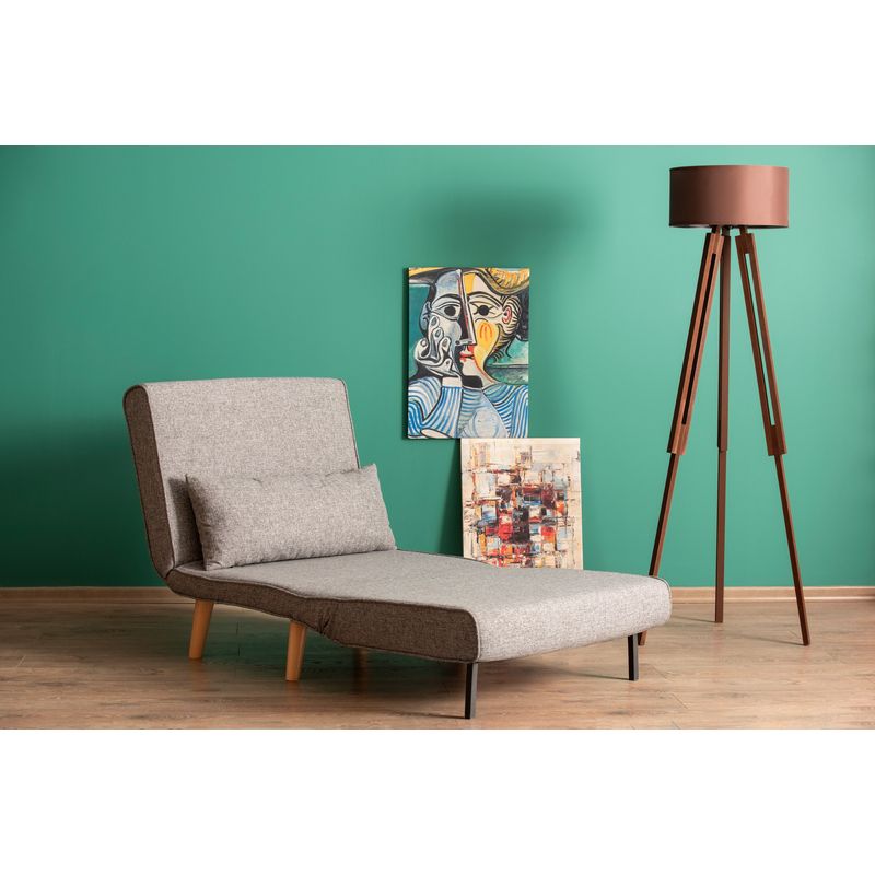 Casa si Gradina - Mobilier - Canapele si coltare - Canapele - Canapea extensibila, Hanah Home, metal, gri deschis, 180x80 cm - Infinity.ro