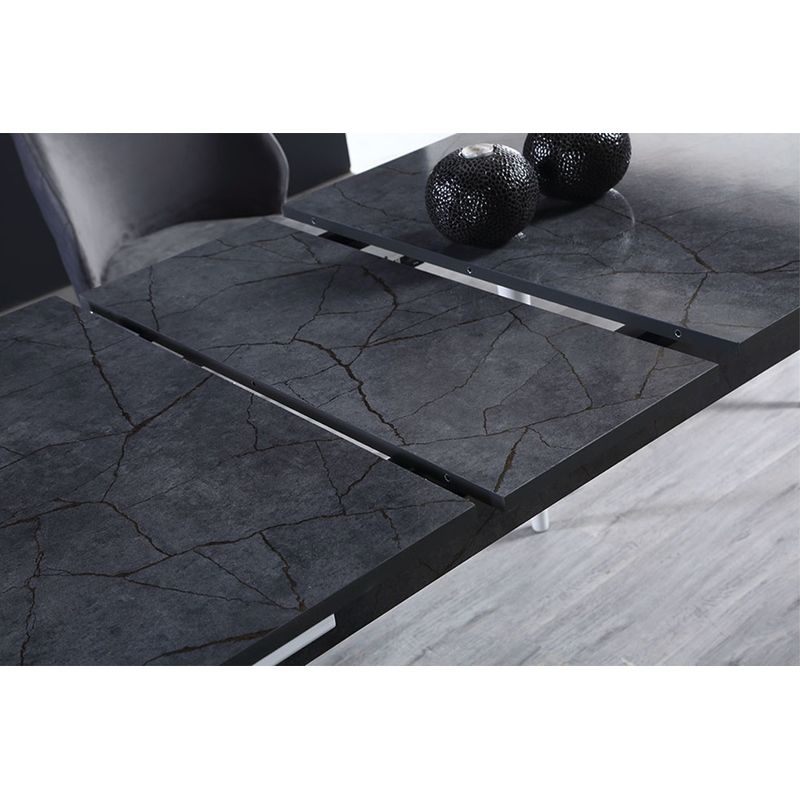 Casa si Gradina - Mobilier - Mese si birouri - Mese bucatarie si dining - Masa extensibila, Hanah Home, panou de particule melaminat, antracit si alb, 132x76.5x79 cm - Infinity.ro