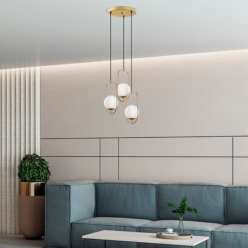 Casa si Gradina - Corpuri si surse de iluminat - Lustre si pendule - Candelabru, Opviq, metal, auriu, 55x55x185 cm - Infinity.ro