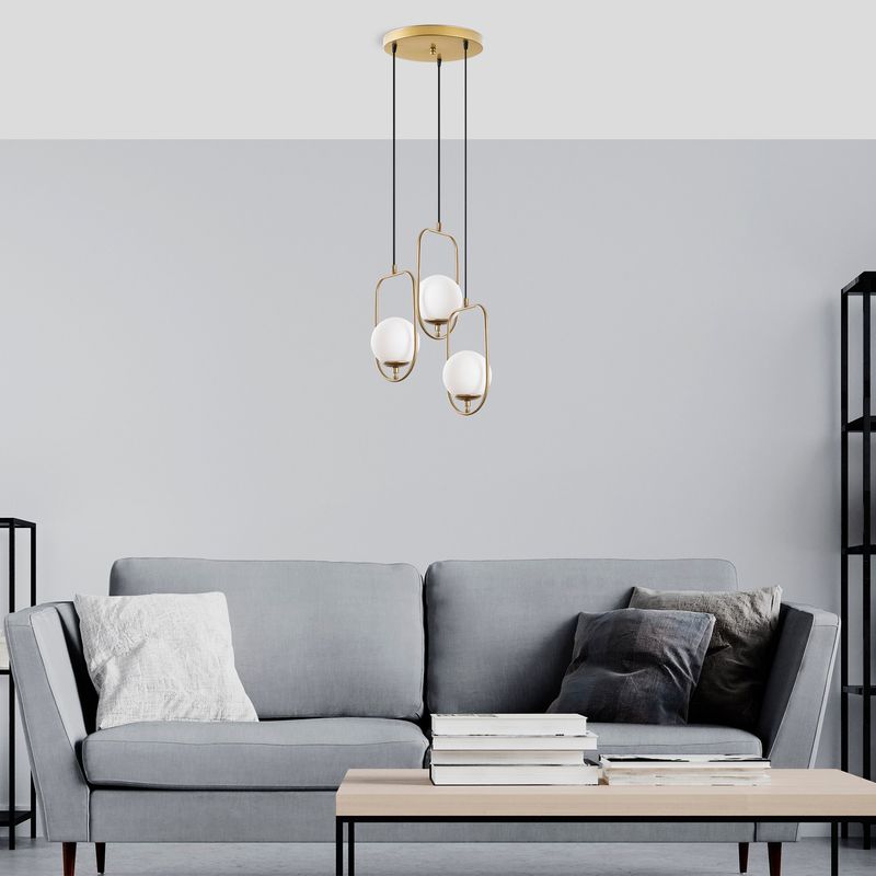 Casa si Gradina - Corpuri si surse de iluminat - Lustre si pendule - Candelabru, Opviq, metal, auriu, 55x55x185 cm - Infinity.ro