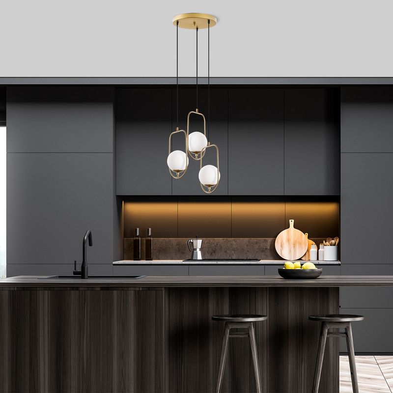 Casa si Gradina - Corpuri si surse de iluminat - Lustre si pendule - Candelabru, Opviq, metal, auriu, 55x55x185 cm - Infinity.ro