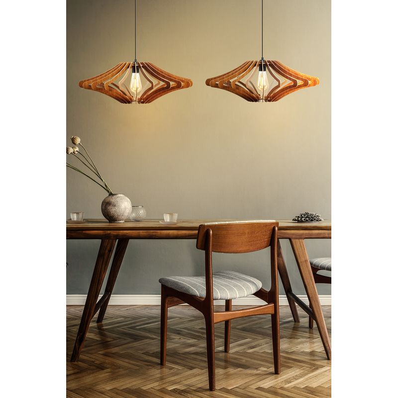 Casa si Gradina - Corpuri si surse de iluminat - Lustre si pendule - Candelabru, Opviq, mdf, nuc, 47x19x55 cm - Infinity.ro