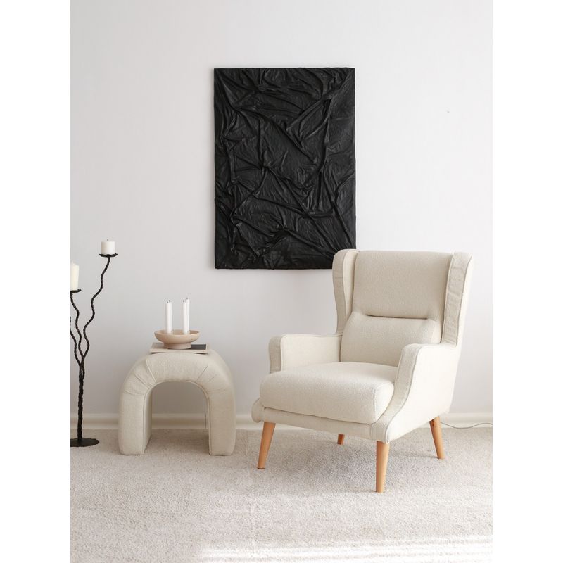 Casa si Gradina - Mobilier - Scaune si fotolii - Fotolii - Fotoliu cu aripi, Atelier Del Sofa, teddy, crem, 70x78x94 cm - Infinity.ro