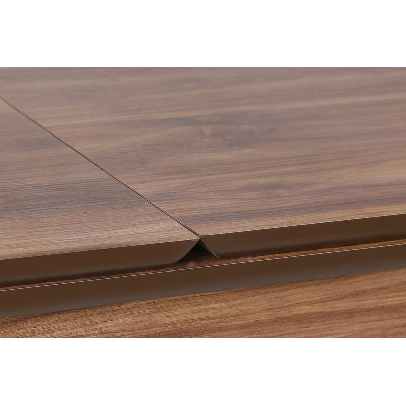 Casa si Gradina - Mobilier - Mese si birouri - Mese bucatarie si dining - Masa extensibila, Hanah Home, mdf, nuc si alb, 130x80x80 cm (166 cm extins) - Infinity.ro