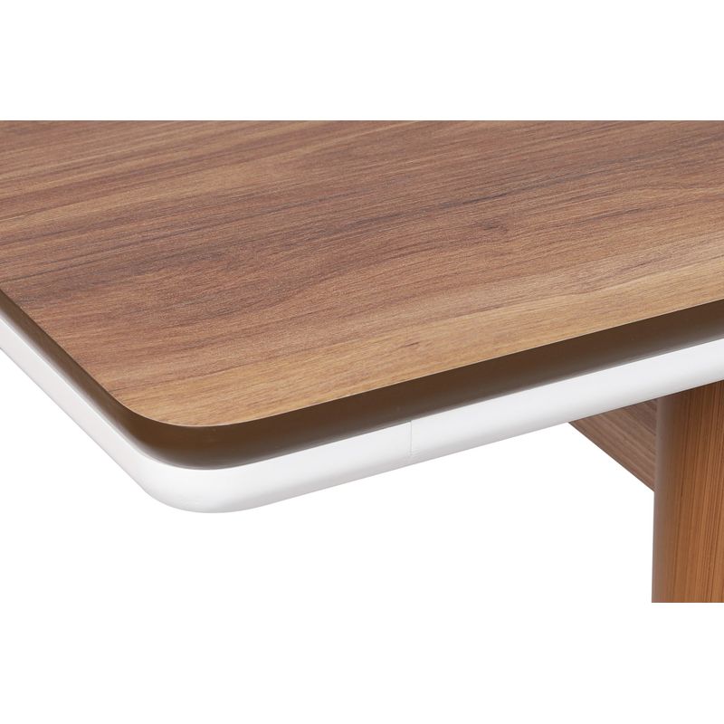 Casa si Gradina - Mobilier - Mese si birouri - Mese bucatarie si dining - Masa extensibila, Hanah Home, mdf, nuc si alb, 130x80x80 cm (166 cm extins) - Infinity.ro
