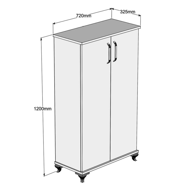 Casa si Gradina - Mobilier - Dulapuri si sifoniere - Dulapuri pantofi - Dulap pantofi, Hanah Home, pal melaminat, nuc, 72x32.5x120 cm - Infinity.ro
