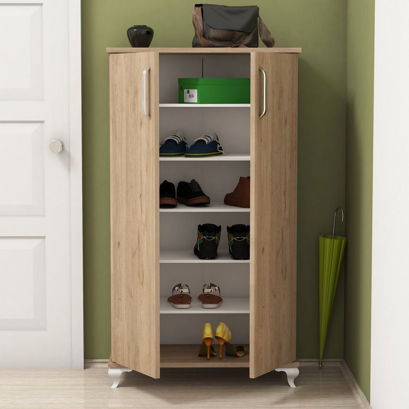Casa si Gradina - Mobilier - Dulapuri si sifoniere - Dulapuri pantofi - Dulap pantofi, Hanah Home, pal melaminat, nuc, 72x32.5x120 cm - Infinity.ro