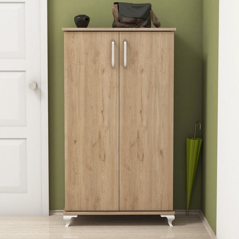 Casa si Gradina - Mobilier - Dulapuri si sifoniere - Dulapuri pantofi - Dulap pantofi, Hanah Home, pal melaminat, nuc, 72x32.5x120 cm - Infinity.ro