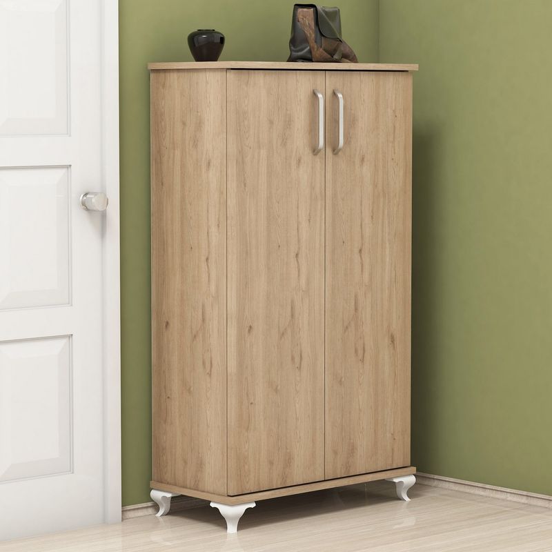 Casa si Gradina - Mobilier - Dulapuri si sifoniere - Dulapuri pantofi - Dulap pantofi, Hanah Home, pal melaminat, nuc, 72x32.5x120 cm - Infinity.ro