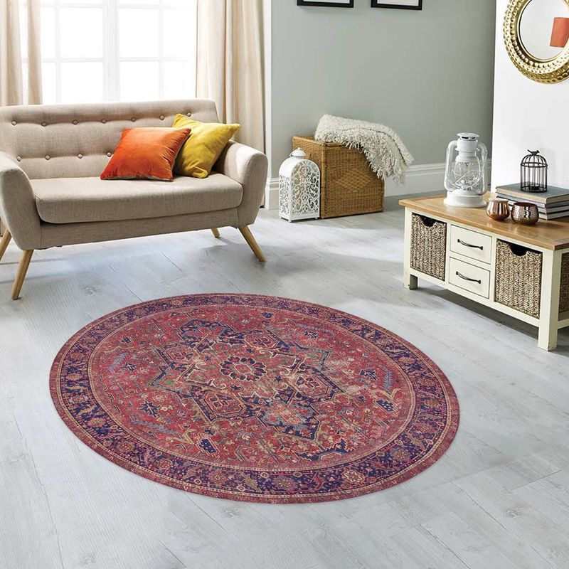 Casa si Gradina - Textile si covoare - Covoare - Covoare casa - Covor rotund, Conceptum Hypnose, multicolor, 150 cm, 100% poliester - Infinity.ro