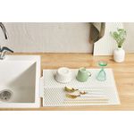 Casa si Gradina - Bucatarie si vesela - Organizare si depozitare bucatarie - Scurgator vase - Scurgator de vase, Hermia, silicon, crem, 33x43x1 cm, set 2 bucati - Infinity.ro