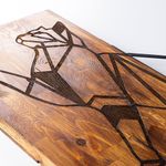 Casa si Gradina - Decoratiuni - Decoratiuni perete - Accesoriu decorativ de perete, Wallxpert, lemn si metal, nuc si negru, 65x58 cm - Infinity.ro