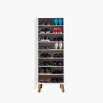 Casa si Gradina - Mobilier - Dulapuri si sifoniere - Dulapuri pantofi - Dulap pantofi, Hanah Home, pal melaminat, alb, 50x38x135 cm, 869VEL8597 - Infinity.ro