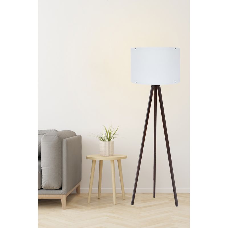 Casa si Gradina - Corpuri si surse de iluminat - Veioze si lampi - Lampadare - Lampadar, Opviq, mdf, alb nuc, 145 cm - Infinity.ro