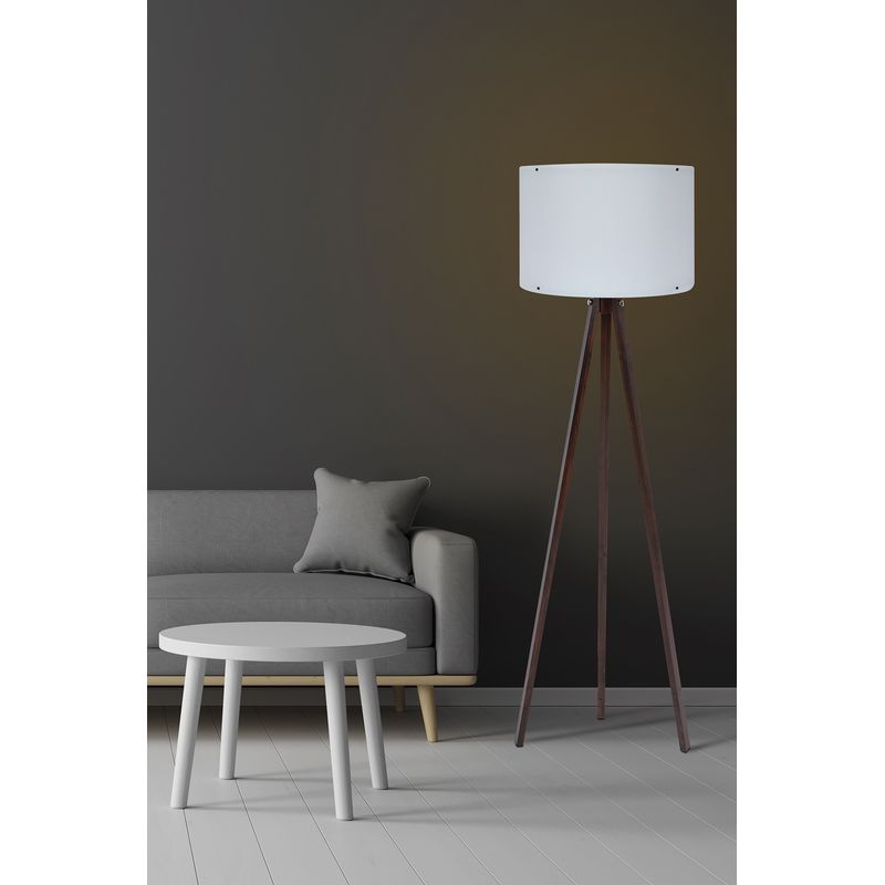 Casa si Gradina - Corpuri si surse de iluminat - Veioze si lampi - Lampadare - Lampadar, Opviq, mdf, alb nuc, 145 cm - Infinity.ro