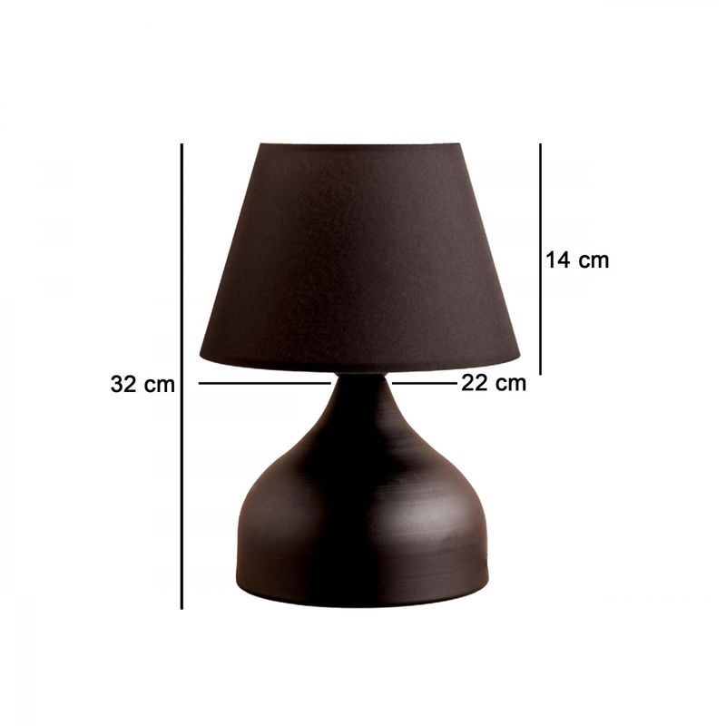 Casa si Gradina - Corpuri si surse de iluminat - Veioze si lampi - Veioze - Veioza, Opviq, material textil si metal, negru, 22x14x32 cm - Infinity.ro