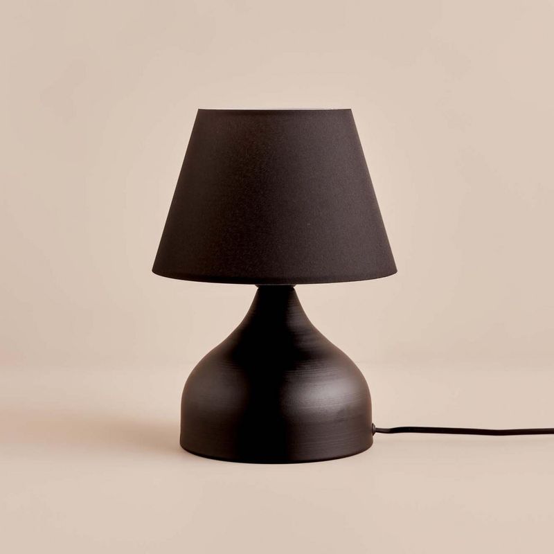 Casa si Gradina - Corpuri si surse de iluminat - Veioze si lampi - Veioze - Veioza, Opviq, material textil si metal, negru, 22x14x32 cm - Infinity.ro
