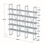 Casa si Gradina - Mobilier - Biblioteci si rafturi - Biblioteci - Biblioteca, Hanah Home, pal melaminat, nuc si negru, 160x26x160 cm - Infinity.ro