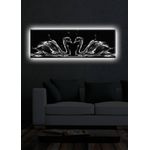 Casa si Gradina - Decoratiuni - Tablouri - Tablou decorativ cu led, Wallxpert, panza piele de caprioara, multicolor, 30x90 cm, 239SHN1271 - Infinity.ro
