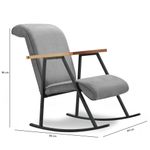 Casa si Gradina - Mobilier - Scaune si fotolii - Fotolii - Fotoliu balansoar, Hanah Home, metal, gri, 65x55x44 cm - Infinity.ro