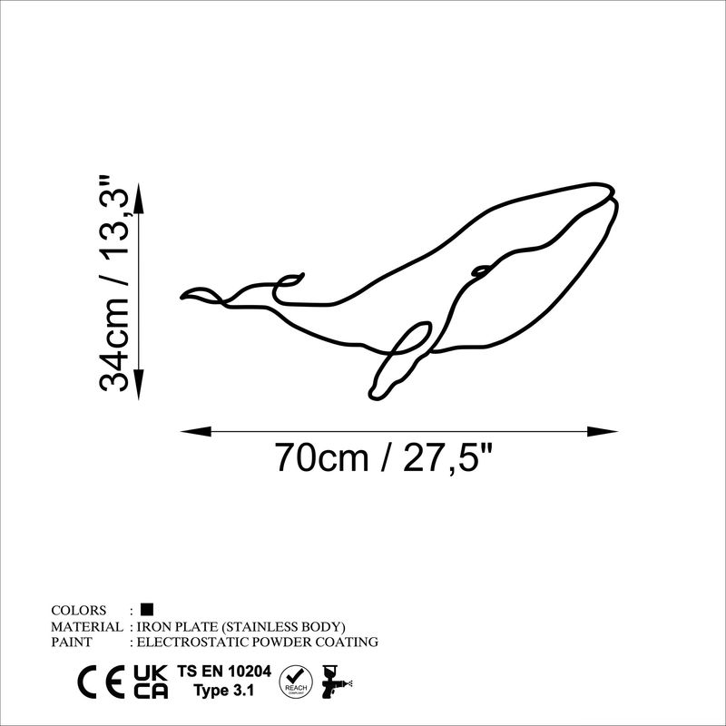 Casa si Gradina - Decoratiuni - Decoratiuni perete - Accesoriu decorativ de perete, Wallxpert, metal, negru, 70x34 cm - Infinity.ro