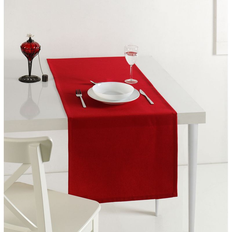 Casa si Gradina - Textile si covoare - Textile bucatarie - Fete de masa - Runner de masa, Hermia, rosu, 50x170 cm, 65% bumbac, 35% poliester - Infinity.ro