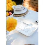 Casa si Gradina - Bucatarie si vesela - Vesela si tacamuri - Platouri de bucatarie - Platou, Hermia, ceramica, alb, 34x25x2 cm - Infinity.ro