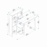 Casa si Gradina - Mobilier - Mese si birouri - Birouri - Birou de studiu, Hanah Home, pal melaminat, alb, 135.9x60x111.8 cm - Infinity.ro