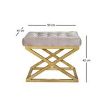 Casa si Gradina - Mobilier - Scaune si fotolii - Tabureti - Puf, Atelier Del Sofa, metal, auriu crem, 42x50x40 cm - Infinity.ro