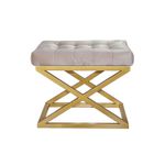 Casa si Gradina - Mobilier - Scaune si fotolii - Tabureti - Puf, Atelier Del Sofa, metal, auriu crem, 42x50x40 cm - Infinity.ro