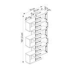 Casa si Gradina - Mobilier - Biblioteci si rafturi - Biblioteci - Biblioteca, Hanah Home, PAL melaminat, alb, 75x21.3x161.3 cm - Infinity.ro