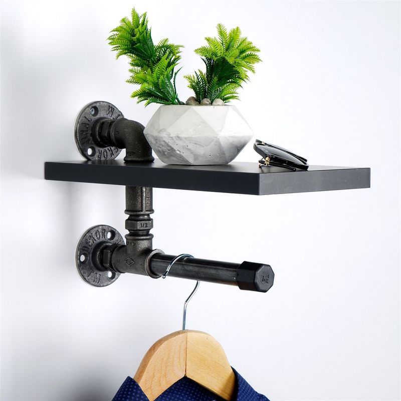 Casa si Gradina - Mobilier - Biblioteci si rafturi - Etajere - Etajera, Wallxpert, mdf, negru, 15x28x15 cm - Infinity.ro
