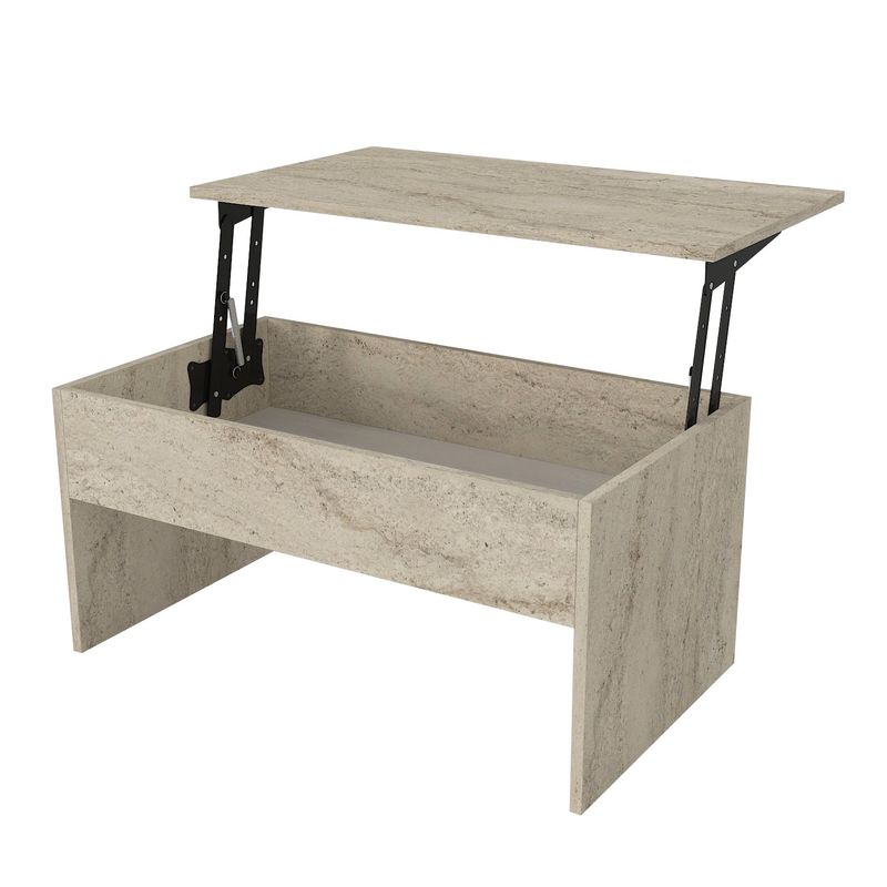 Casa si Gradina - Mobilier - Mese si birouri - Masute de cafea - Masuta de cafea, Hanah Home, pal melaminat, travertin, 90x45x52 cm - Infinity.ro