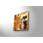 Casa si Gradina - Decoratiuni - Tablouri - Tablou decorativ cu led, Wallxpert, multicolor, 40x40 cm, panza piele de caprioara, rama lemn - Infinity.ro