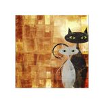 Casa si Gradina - Decoratiuni - Tablouri - Tablou decorativ cu led, Wallxpert, multicolor, 40x40 cm, panza piele de caprioara, rama lemn - Infinity.ro