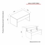 Casa si Gradina - Mobilier - Mese si birouri - Masute de cafea - Masuta de cafea, Hanah Home, pal melaminat, travertin, 90x45x52 cm - Infinity.ro