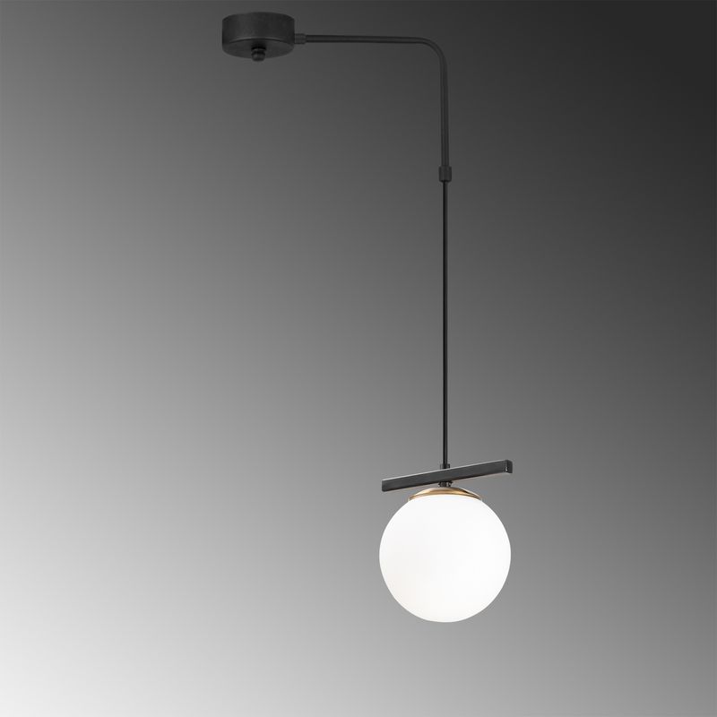 Casa si Gradina - Corpuri si surse de iluminat - Lustre si pendule - Lustra, Opviq, metal, alb negru, 37x15 cm, inaltime reglabila - Infinity.ro