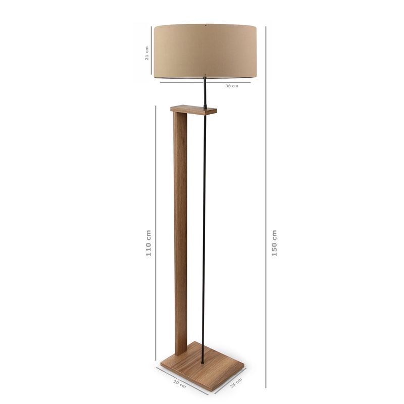 Casa si Gradina - Corpuri si surse de iluminat - Veioze si lampi - Lampadare - Lampadar, Opviq, mdf, maro deschis, 150 cm, 780SGN4464 - Infinity.ro