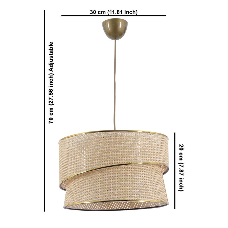 Casa si Gradina - Corpuri si surse de iluminat - Lustre si pendule - Lustra, Opviq, metal, alb si ecru, 30x30x70 cm - Infinity.ro