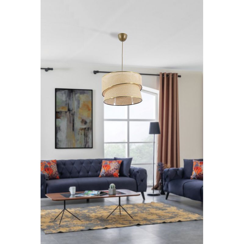 Casa si Gradina - Corpuri si surse de iluminat - Lustre si pendule - Lustra, Opviq, metal, alb si ecru, 30x30x70 cm - Infinity.ro