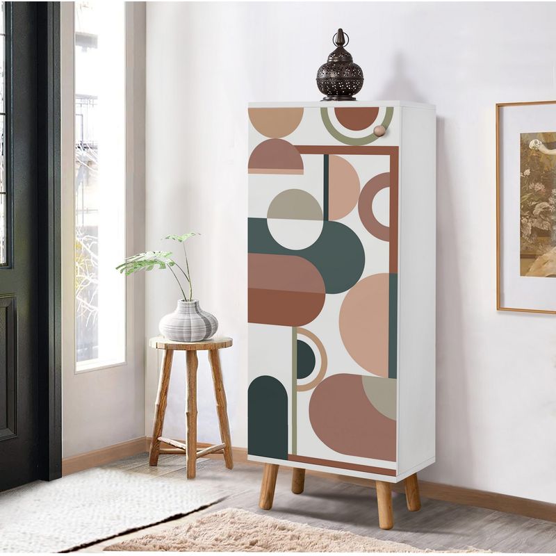 Casa si Gradina - Mobilier - Dulapuri si sifoniere - Dulapuri pantofi - Dulap pantofi, Hanah Home, pal melaminat, alb, 50x38x135 cm, 869VEL8593 - Infinity.ro