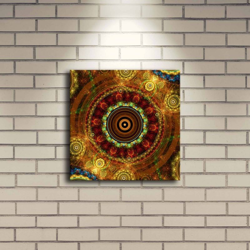 Casa si Gradina - Decoratiuni - Tablouri - Tablou canvas decorativ cu led, Wallxpert, multicolor, 28x28 cm, panza piele de caprioara, rama lemn - Infinity.ro