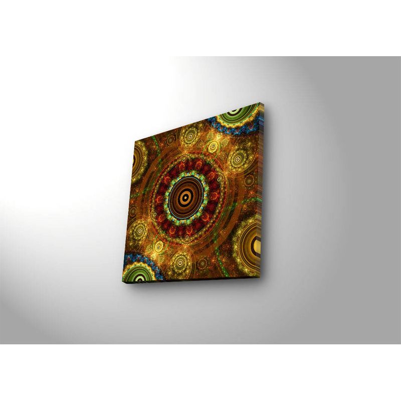 Casa si Gradina - Decoratiuni - Tablouri - Tablou canvas decorativ cu led, Wallxpert, multicolor, 28x28 cm, panza piele de caprioara, rama lemn - Infinity.ro